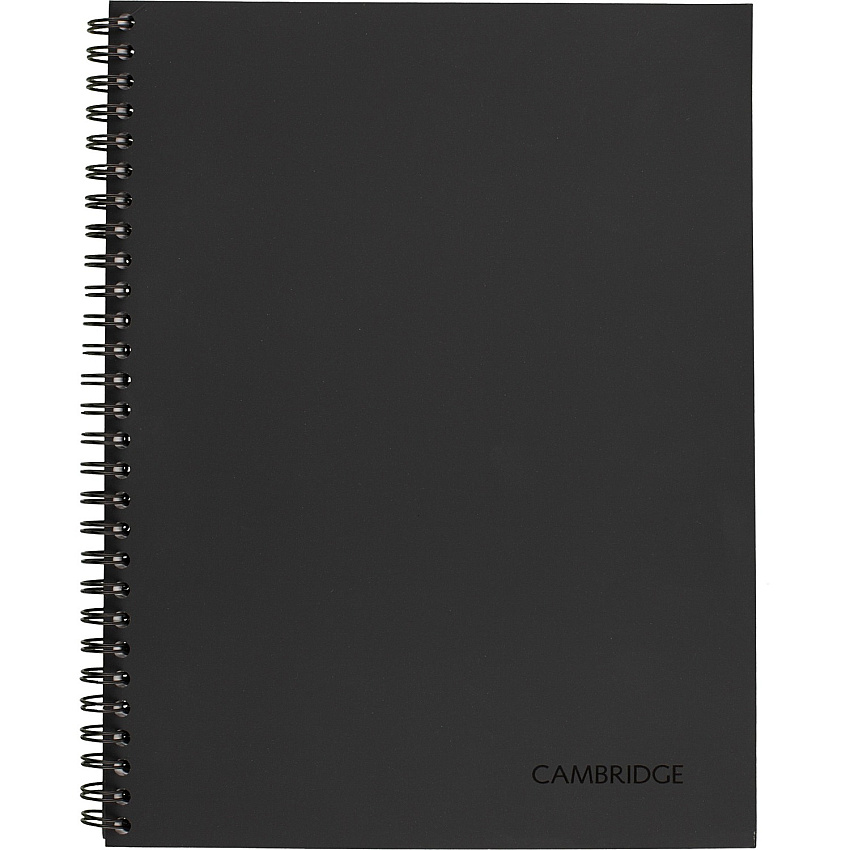 Mead Limited Meeting Notebook 80 Pages - Wire Bound - Both Side Ruling Surface - Ruled Front Ruling - 7 1/4" x 9 1/2" Sheet Size - Black Cover - Perforated, Dual Sided - Recycled - 1 Each (06982)