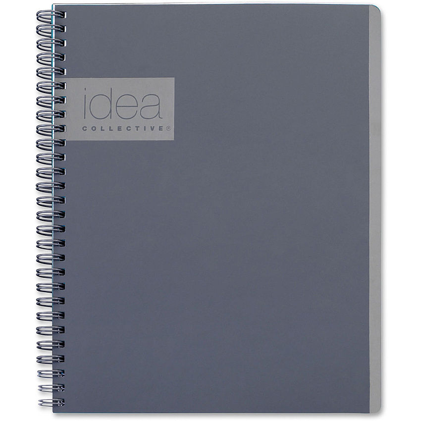 TOPS Idea Collective Professional Notebook Twin Wirebound - College Ruled Front Ruling - 6" x 9 1/2" Sheet Size - Gray Cover - Soft Cover, Perforated - 1 Each (57013IC)