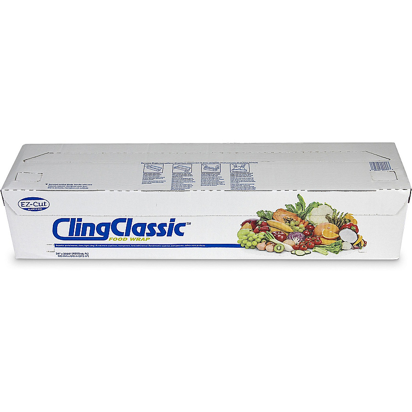 Berry Cling Classic Food Wrap 24" Width x 2000 ft Length - Dispenser - Plastic - Clear - 1 / Carton (30550000)