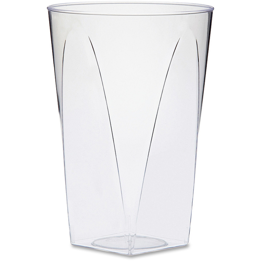 Milan Trendy Tumblers 10 fl oz - Square-to-Round - Clear - Polystyrene - General Purpose - 16 / Pack (RSMT10151)