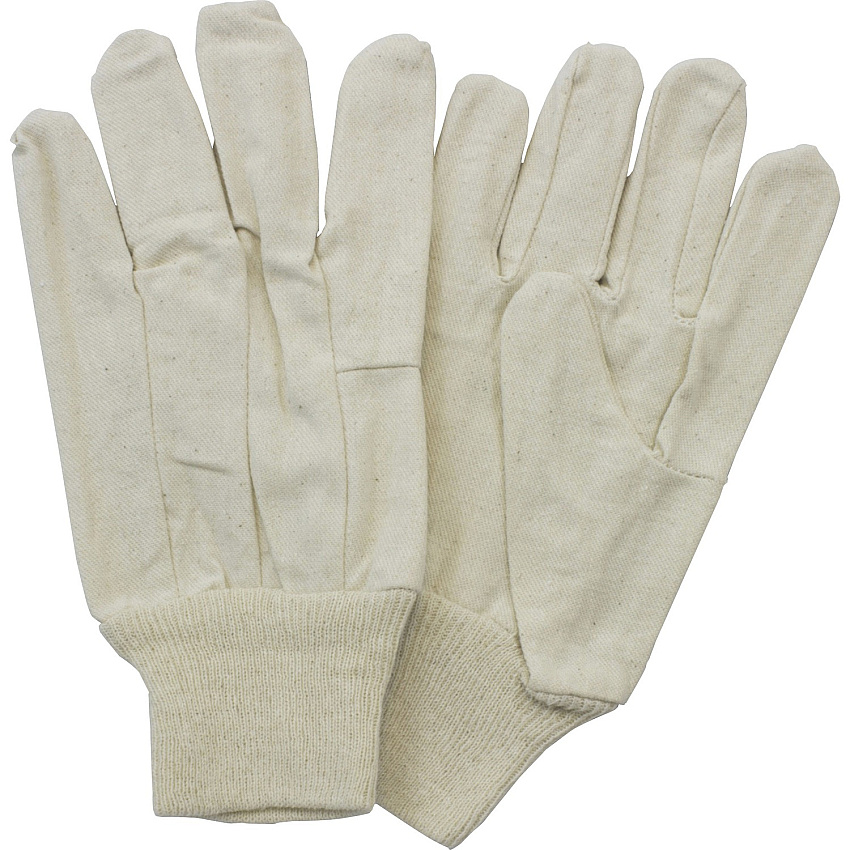Safety Zone Cotton Polyester Canvas Gloves w/Knit Wrist Male - Clute Cut, Knit Wrist, Comfortable, Durable, Rugged, Snug Fit - For Multipurpose - 1 Dozen (GC08MN1P)