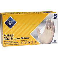 Safety Zone Powdered Natural Latex Gloves 9.65