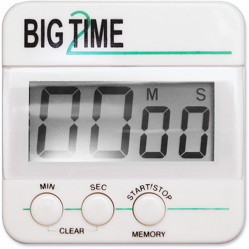 Ashley Big Time Digital Timer Desktop - For Sports - White, Black (10210)