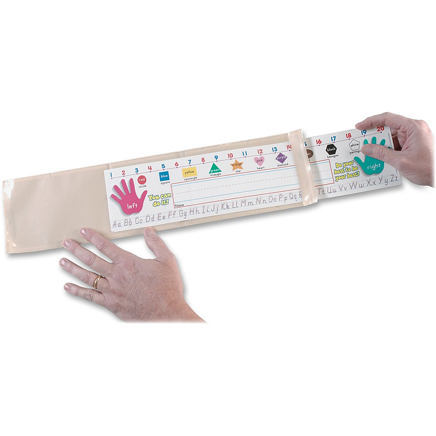 Ashley Nameplate Pocket Off White - Plastic - 19" Width - 25 / Pack (10403)