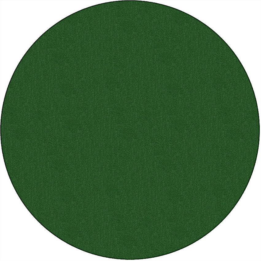 Flagship Carpets Classic Solid Color 6' Round Rug Traditional - 72" Diameter - Circle - Clover - Nylon - 1 Each (AS27CL)