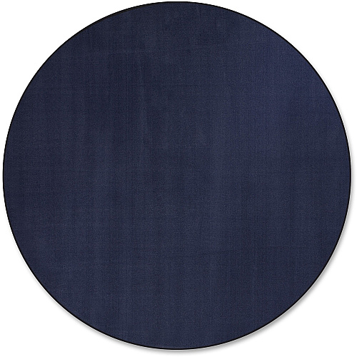 Flagship Carpets Classic Solid Color 6' Round Rug Traditional - 72" Diameter - Circle - Navy - Nylon - 1 Each (AS27NV)