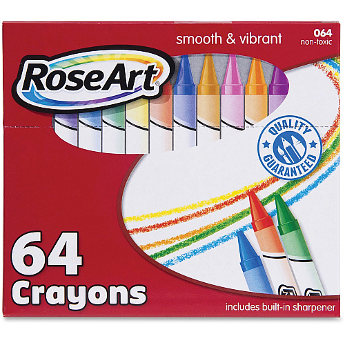 RoseArt 64 Crayons Assorted - 64 / Box (CYR96)