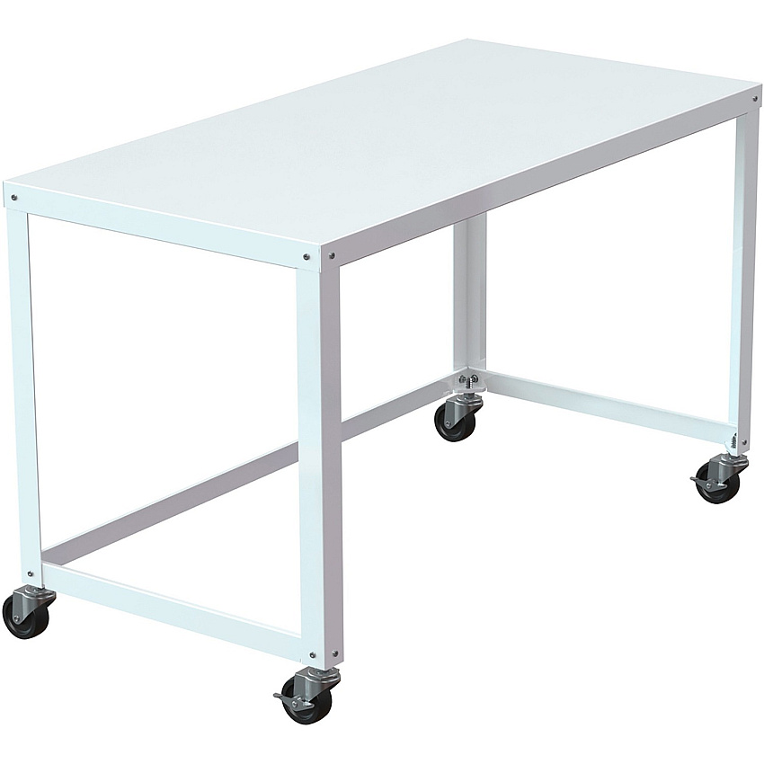 Lorell SOHO Personal Mobile Desk Rectangle Top - 48" Table Top Width x 23" Table Top Depth - 29.50" Height - Assembly Required - White - 1 Each (LLR34418)