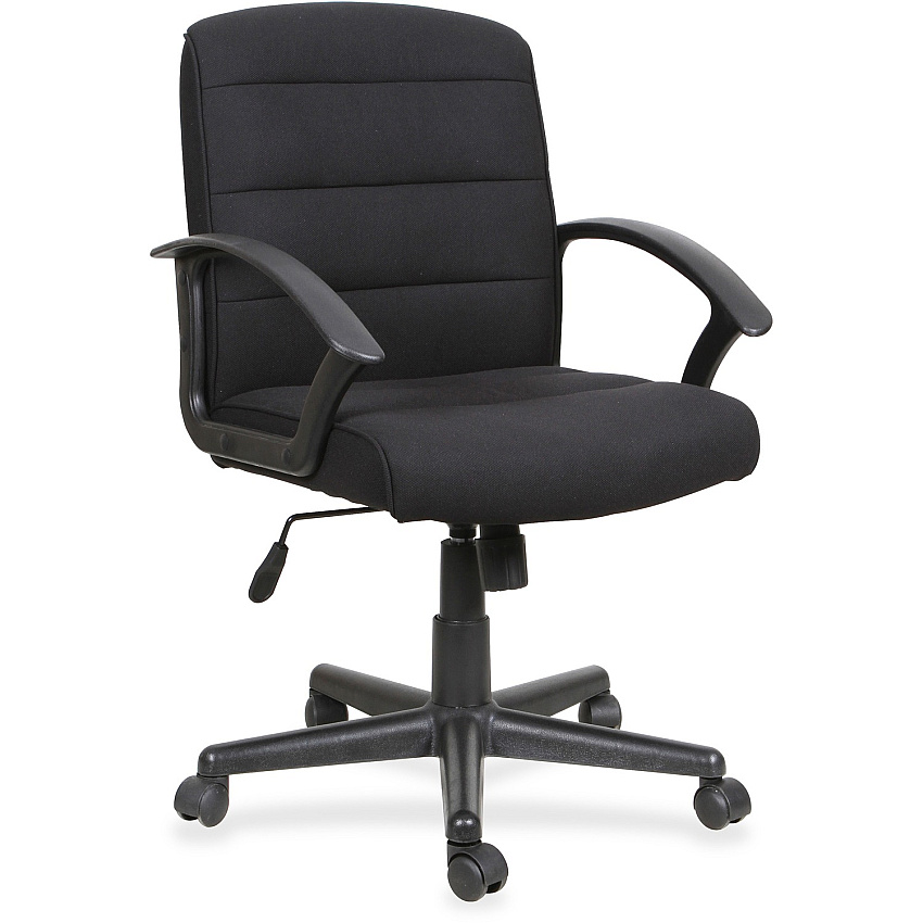Lorell SOHO Upholstered Task Chair Black Seat Color - Fabric Seat Material - Black Back Color - Fabric Back Material - 1 Each (LLR83306)