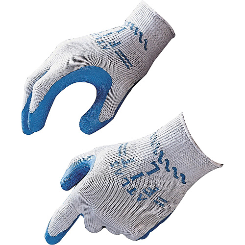 Showa Atlas Fit General Purpose Gloves Medium Size - Blue, Gray - Comfortable, Lightweight, Elastic Wrist, Durable, Debris Resistant - 2/Pair - 12 / Box (30008BX)