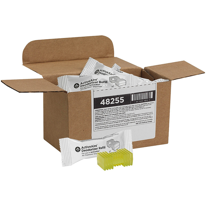 ActiveAire Automatic Freshener Dispenser Refill Citrus - 30 Day - Long Lasting, Odor Neutralizer - 12 / Carton (48255)