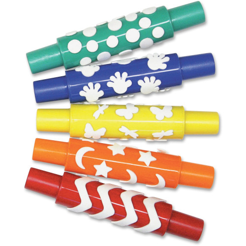 Creativity Street Set B Foam Pattern Rolling Pins (AC9085)