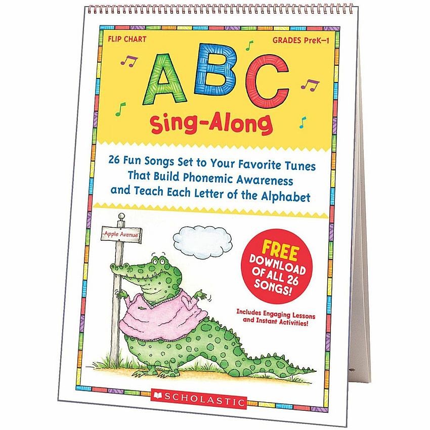 Scholastic ABC Sing-Along Flip Chart Theme/Subject: Learning - Skill Learning: Alphabet, Phonemic Awareness, Letter Recognition - 1 / Set (0439784395)