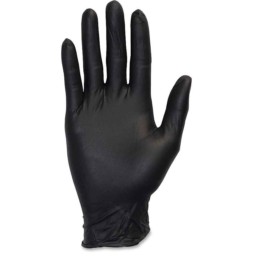 Safety Zone Medical Nitrile Exam Gloves 4 mil Thickness - X-Large Size - For Right/Left Hand - Black - Comfortable, Allergen-free, Silicone-free, Latex-free, Textured, Chemical Resistant, Durable - For Cleaning, Dishwashing, Medical, Food, Jan (GNEPXLKCT)