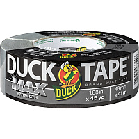Duck MAX Strength Duct Tape 45 yd Length x 1.88" Width - Rubber Backing - 1 Each - Gray (240201)