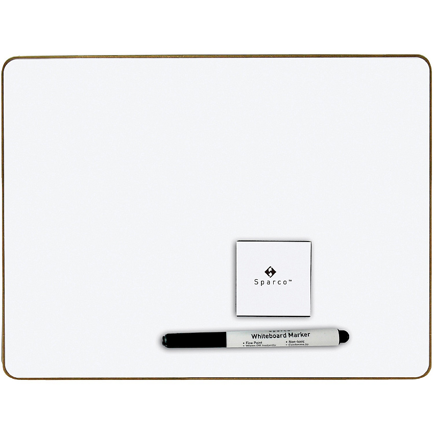 Sparco Dry-erase Board Kit with 12 Sets 12" (1 ft) Width x 9" (0.8 ft) Height - White Surface - Magnetic - 12 / Box (99817)