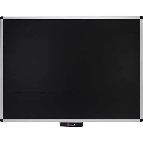 Justick Electro Bulletin Board 36" Height x 48" Width - Black Surface - Durable - Aluminum Frame - 1 Each (02563)