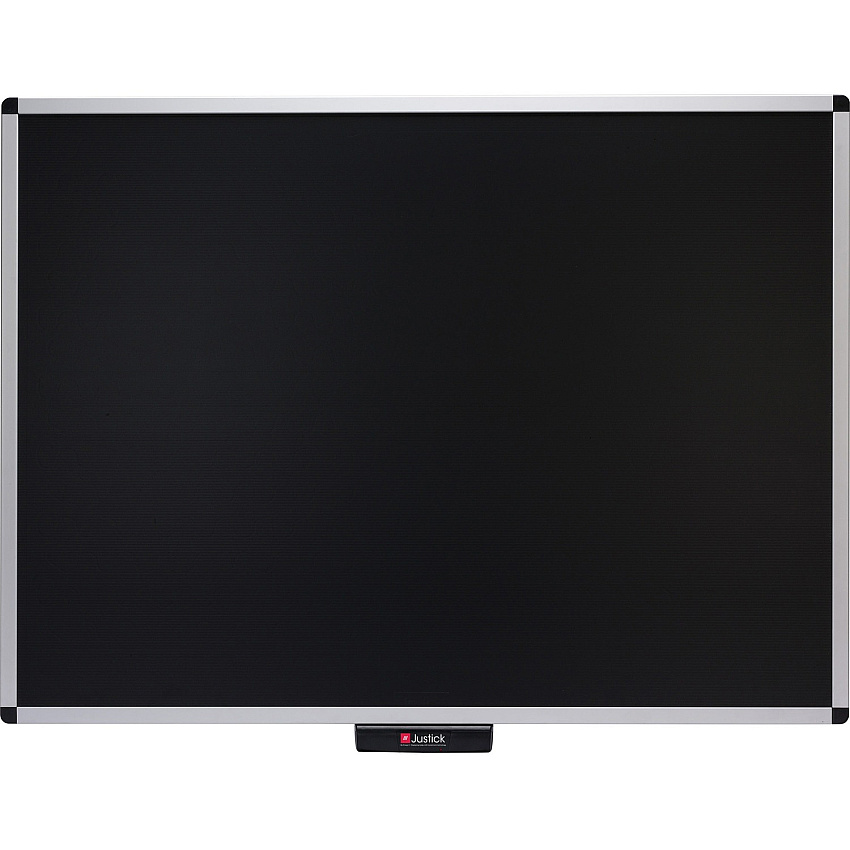 Justick Electro Bulletin Board 36" Height x 48" Width - Black Surface - Durable - Aluminum Frame - 1 Each (02563)