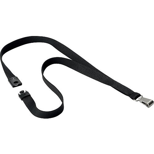 DURABLE Premium Textile Lanyard Black - 10 / Box (812701)