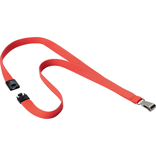 DURABLE Premium Textile Lanyard Coral - 10 / Box (8127136)