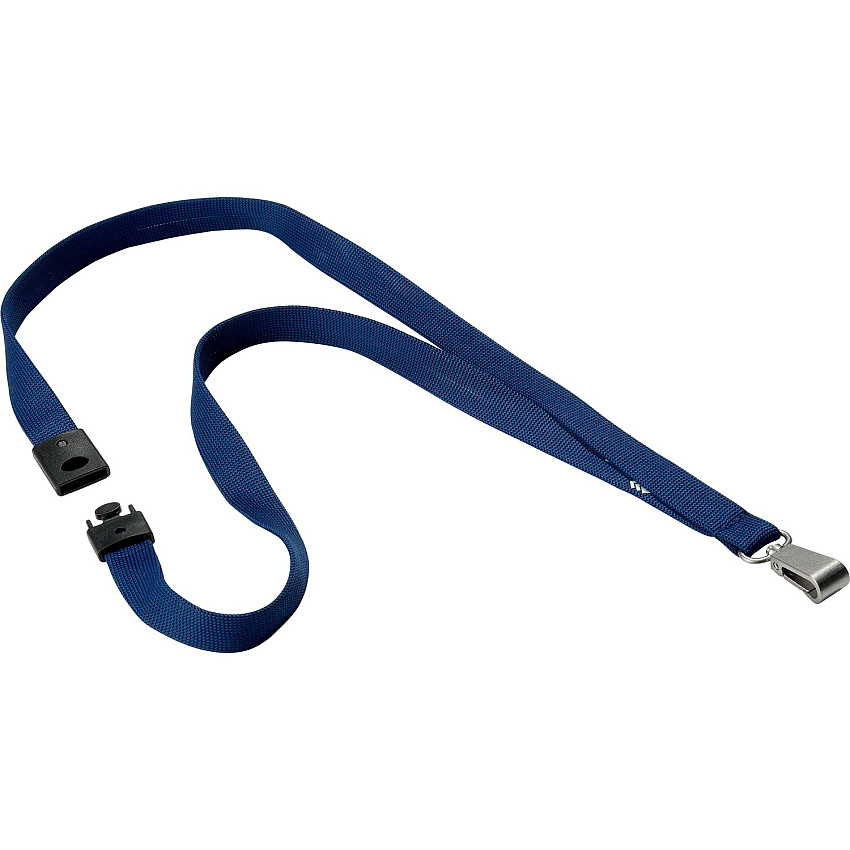 DURABLE Premium Textile Lanyard Blue - 10 / Box (812728)