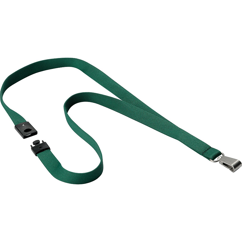DURABLE Premium Textile Lanyard Dark Green - 10 / Box (812732)