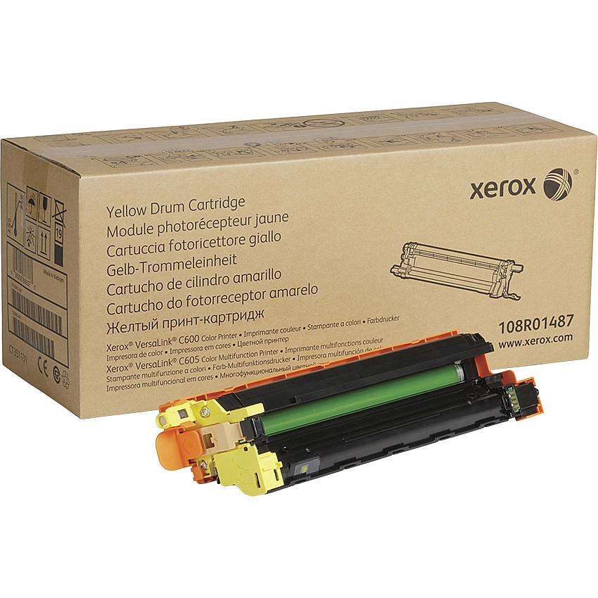 Xerox VersaLink C600/C605 Drum Cartridge Laser Print Technology - 40000 Pages - Yellow - 1 Each (108R01487)