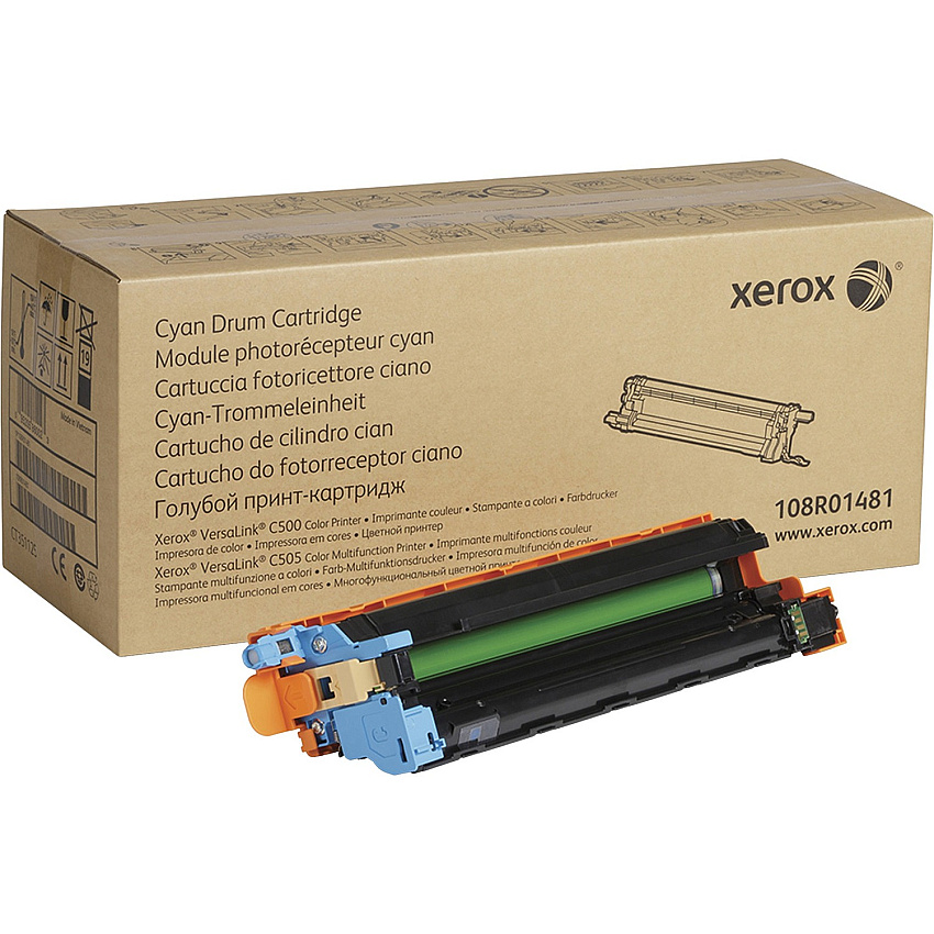 Xerox VersaLink C500/C505 Drum Cartridge Laser Print Technology - 40000 Pages - Cyan - 1 Each (108R01481)