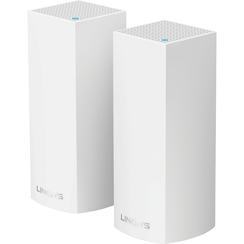 Linksys Velop Wi-Fi 5 IEEE 802.11ac Ethernet Wireless Router 2.40 GHz ISM Band - 5 GHz UNII Band - 6 x Antenna(6 x Internal) - 275 MB/s Wireless Speed - 2 x Broadband Port - Gigabit Ethernet - Desktop (WHW0302)