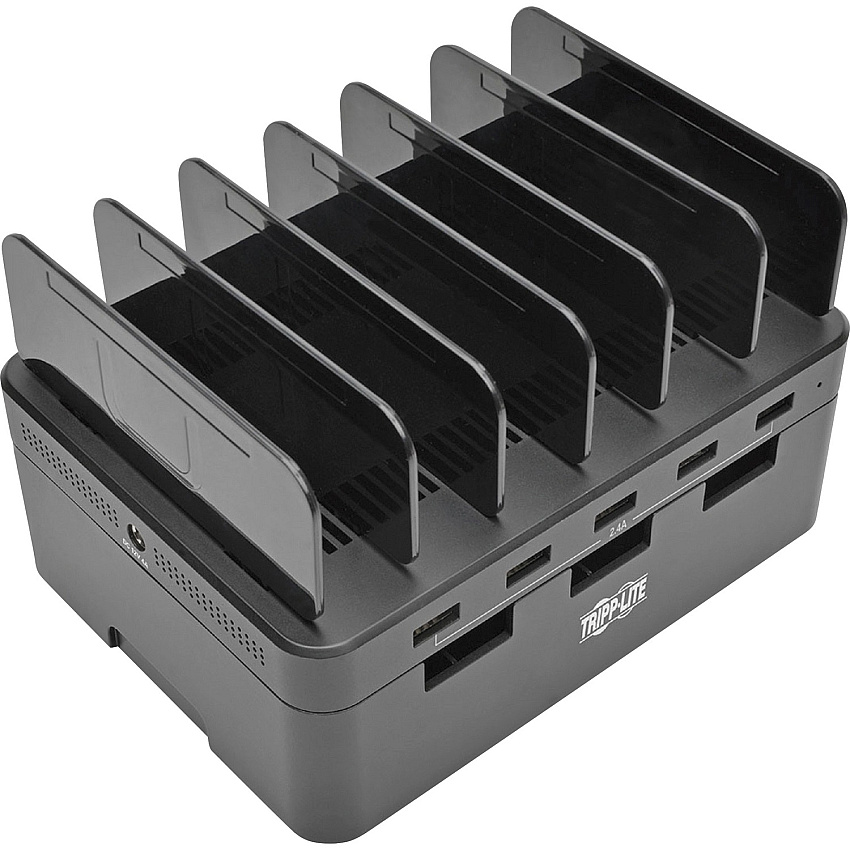 Tripp Lite by Eaton 5-Port USB Charging Station with Built-In Device Storage, 12V 4A (48W) USB Charger Output 48 W - 230 V AC, 120 V AC Input - 5 V DC Output - 2.40 A - 1 Each (U280005ST)