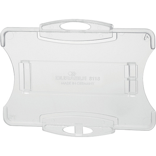 DURABLE 8011/8118 Replacement ID Card Holder Support 3.35" x 2.13" Media - Polystyrene - Clear - 10 / Box (891819)