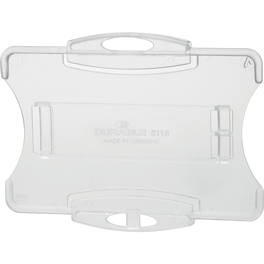 DURABLE 8011/8118 Replacement ID Card Holder Support 3.35" x 2.13" Media - Polystyrene - Clear - 10 / Box (891819)