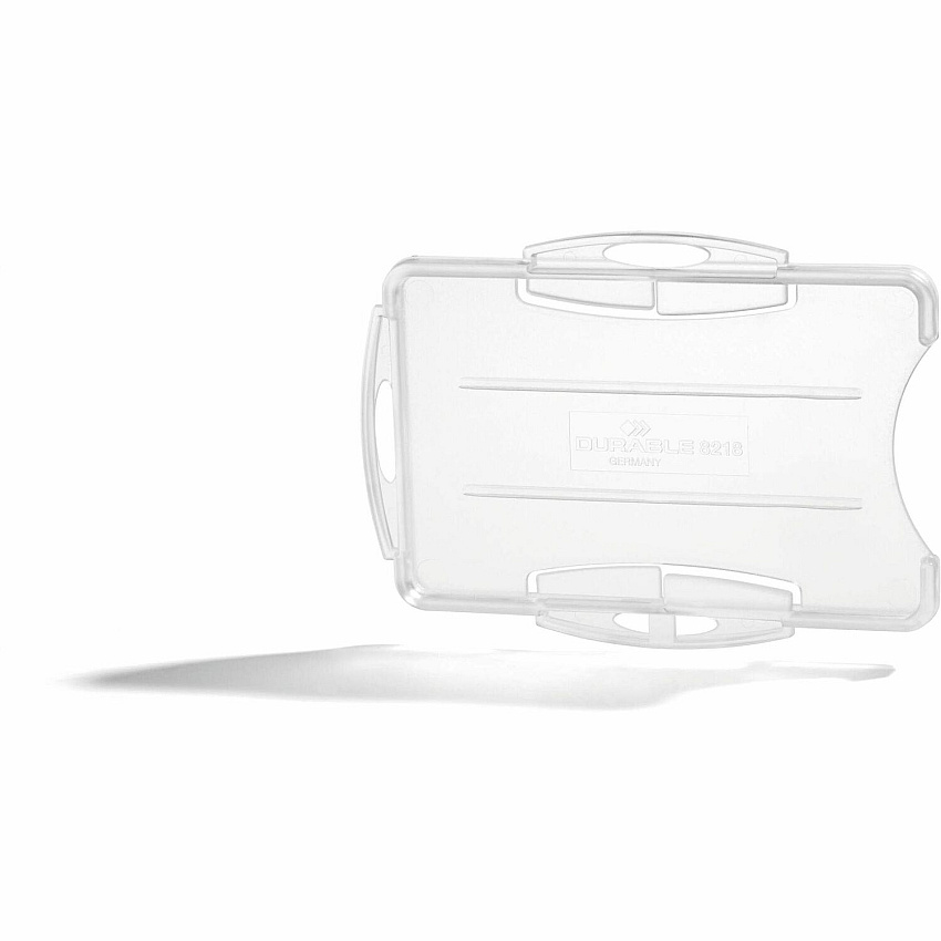 DURABLE 8218/8267 Replacement ID Card Holder Support 3.35" x 2.13" Media - Vertical, Horizontal - Transparent - 10 / Box (891919)