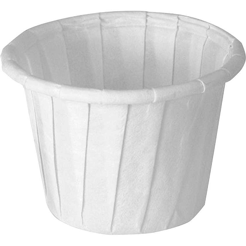 Solo 0.75 oz Treated Paper Souffle Portion Cups 0.75 fl oz - White - Paper - 250/Bag - 20 / Carton (0752050)