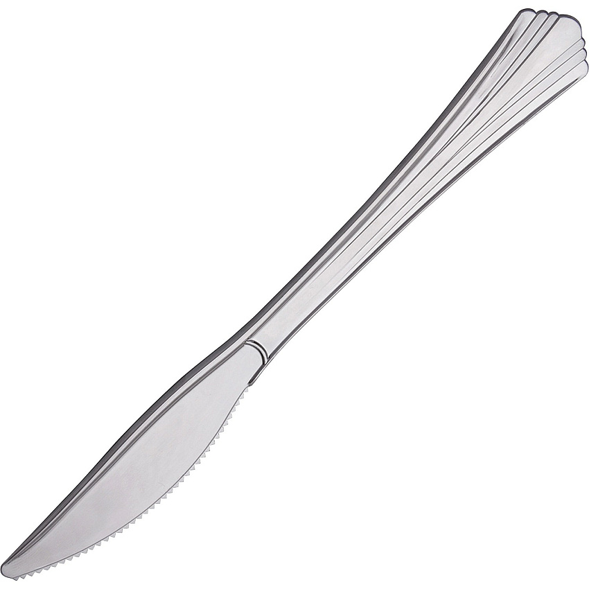 Reflections Plastic Knife Knife - 1 x Knife - Breakroom - Disposable - Silver - 40/Pack - 15 / Carton (630155)