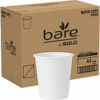 Solo 3 oz Treated Paper Water Cups 3 fl oz - White - Paper - Water - 100/Pack - 50 / Carton (442050CT)