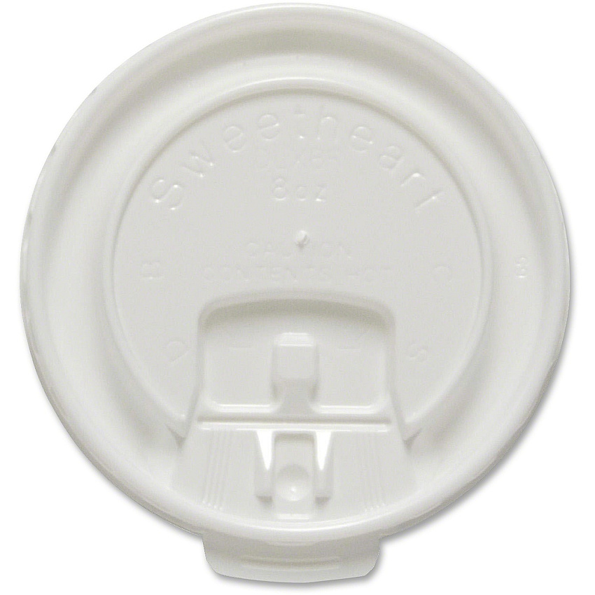 Solo Scored Tab Hot Cup Lids White - 100 / Pack (DLX8R00007)