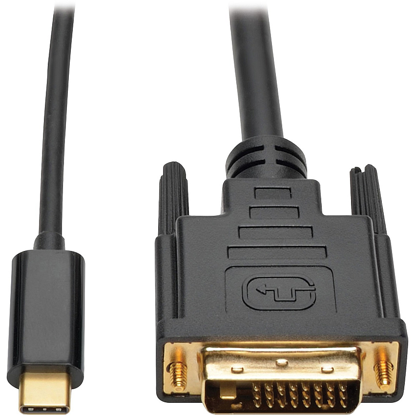 Tripp Lite by Eaton USB-C to DVI Active Adapter Cable (M/M), Black, 6 ft. (1.8 m) 6 ft DVI/USB Video Cable for Smartphone, Projector, Ultrabook, Monitor, Notebook, Tablet, TV - First End: 1 x USB 3.1 Type C - Male - Second End: 1 x DVI-D (Dual- (U444006D)