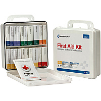 First Aid Only 50-Person Unitized Plastic First Aid Kit - ANSI Compliant 24 x Piece(s) For 50 x Individual(s) - 3" Height x 10" Width10" Length - Plastic Case - 1 Kit (90601)