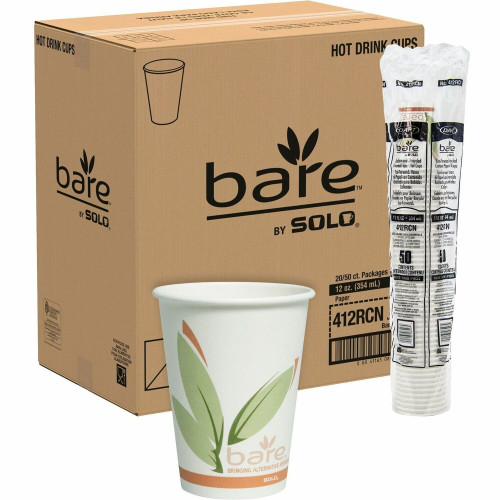 Solo Bare Paper Hot Cups (412RCNJ8484)