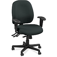 Eurotech Executive Chair Dillon Black - Vinyl, Fabric - 1 Each (49802076)