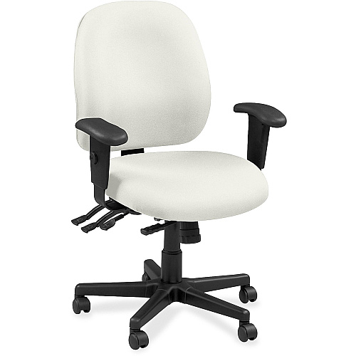 Eurotech Executive Chair Dillon Snow - Vinyl, Fabric - 1 Each (49802103)