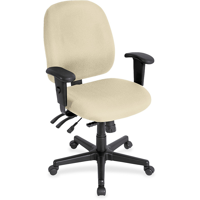 Eurotech 4x4sl with Seat Slider Sand, Buff Seat Color - Vinyl Seat Material - Sand, Buff Back Color - Vinyl Back Material - 5-star Base - Dillon Buff - Armrest - 1 Each (498SL007)