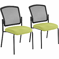 Eurotech dakota 2 Stackable Apple Green Seat Color - Vinyl Seat Material - Four-legged Base - Dillon Apple Green - 2 / Carton (7014009)
