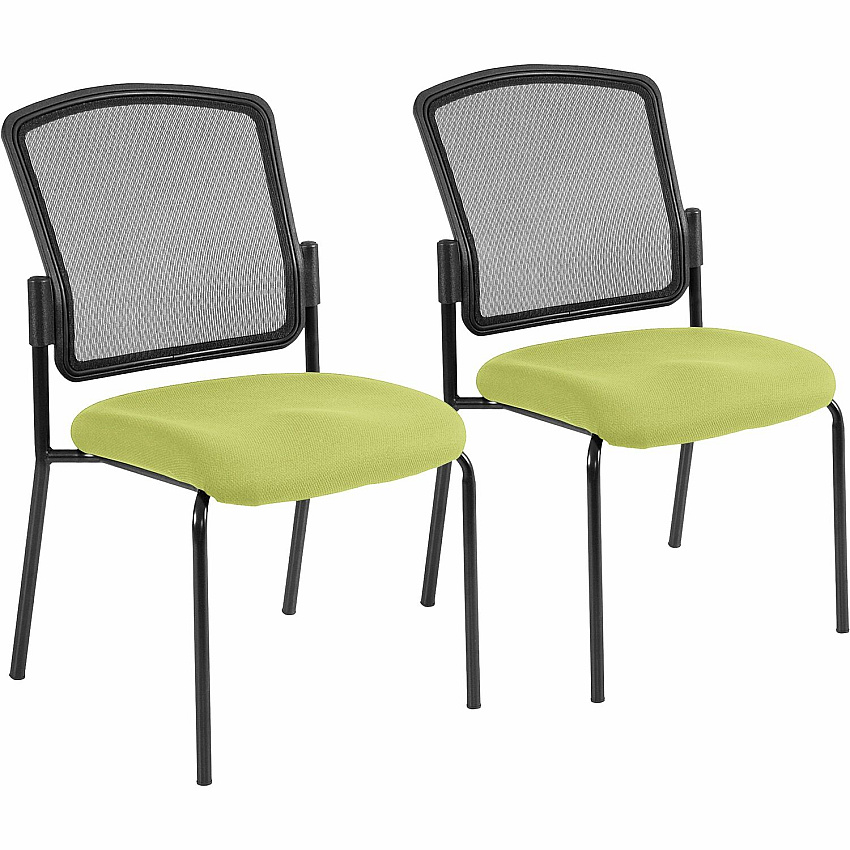 Eurotech dakota 2 Stackable Apple Green Seat Color - Vinyl Seat Material - Four-legged Base - Dillon Apple Green - 2 / Carton (7014009)