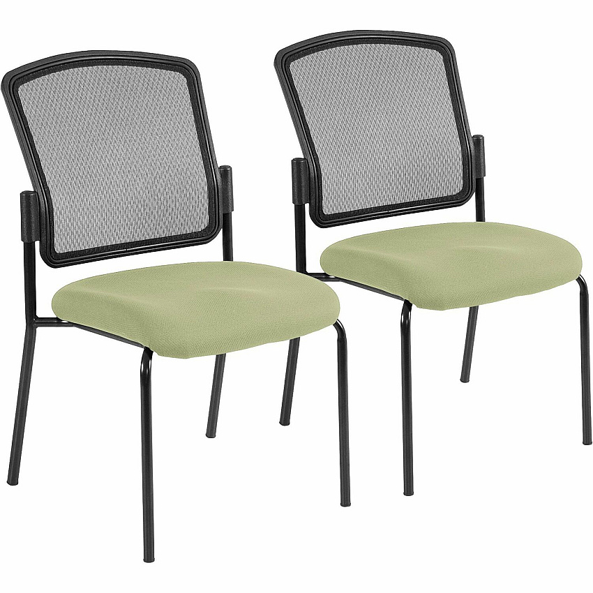 Eurotech dakota 2 Stackable Sage Seat Color - Vinyl Seat Material - Four-legged Base - Dillon Sage - 2 / Carton (7014069)