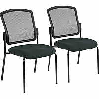 Eurotech dakota 2 Stackable Black Seat Color - Vinyl Seat Material - Four-legged Base - Dillon Black - 2 / Carton (7014076)
