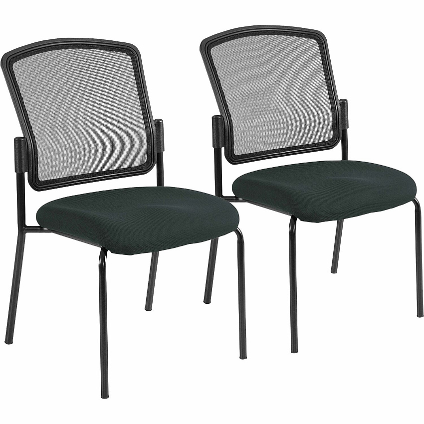 Eurotech dakota 2 Stackable Black Seat Color - Vinyl Seat Material - Four-legged Base - Dillon Black - 2 / Carton (7014076)