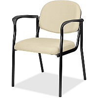 Eurotech dakota with Arms Buff Seat Color - Fabric, Vinyl Seat Material - Buff Back Color - Vinyl, Fabric Back Material - Four-legged Base - Dillon Buff - 2 / Carton (8011007)