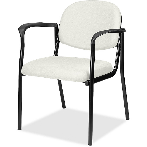 Eurotech dakota with Arms Snow Seat Color - Fabric, Vinyl Seat Material - Snow Back Color - Vinyl, Fabric Back Material - Four-legged Base - Dillon Snow - 1 Carton (8011103)